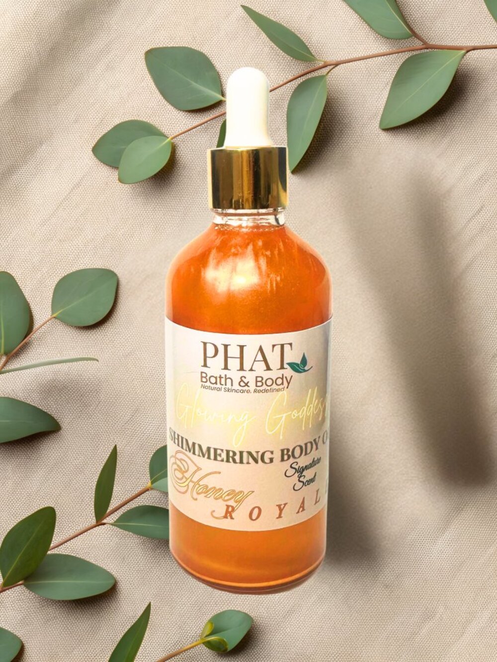 Phat Bath & Body Honey Royale Glowing Goddess Shimmer Body Oil